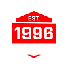 graphic icon of shield with text overlay: est. 1996