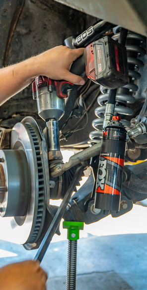 Fox Shocks being installed