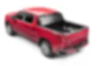 Folding tonneau cover opened for full truck bed access