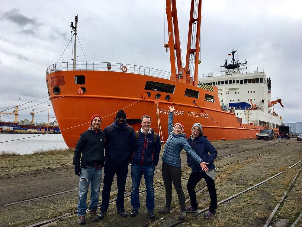 Before departure in Bremerhaven, Germany