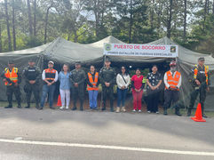 JEMC supervisa puesto de socorro en La Venta, F.M