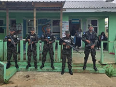 FF.AA. resguarda centros de votación en Elecciones Especiales en Guanaja