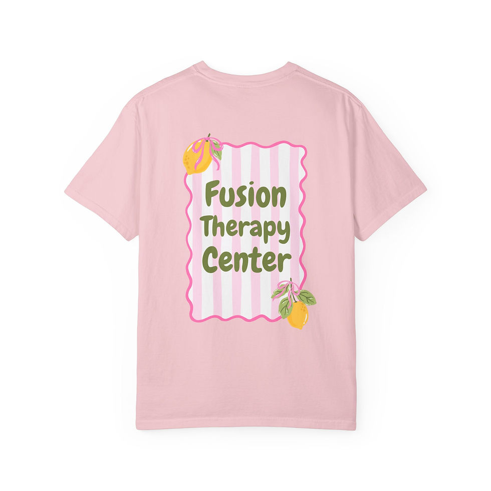 Thumbnail: Fusion Therapy Center Pink Spring Lemon Unisex Comfort Colors Tee