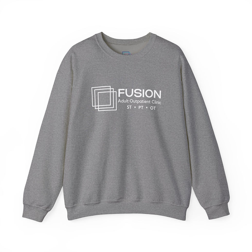 Thumbnail: FAOC - All White Logo Unisex Gildan Crewneck Sweatshirt