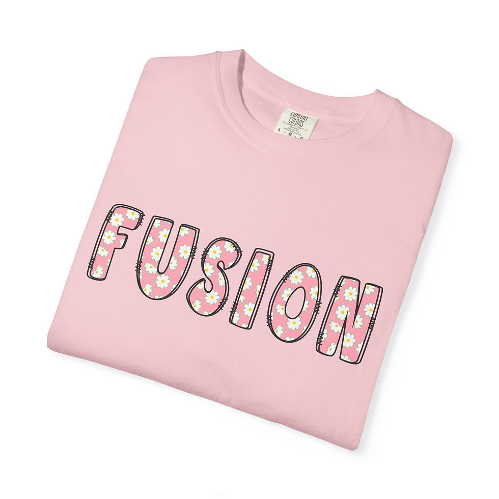 Thumbnail: FUSION Pink Floral Spring Unisex Comfort Colors Tee