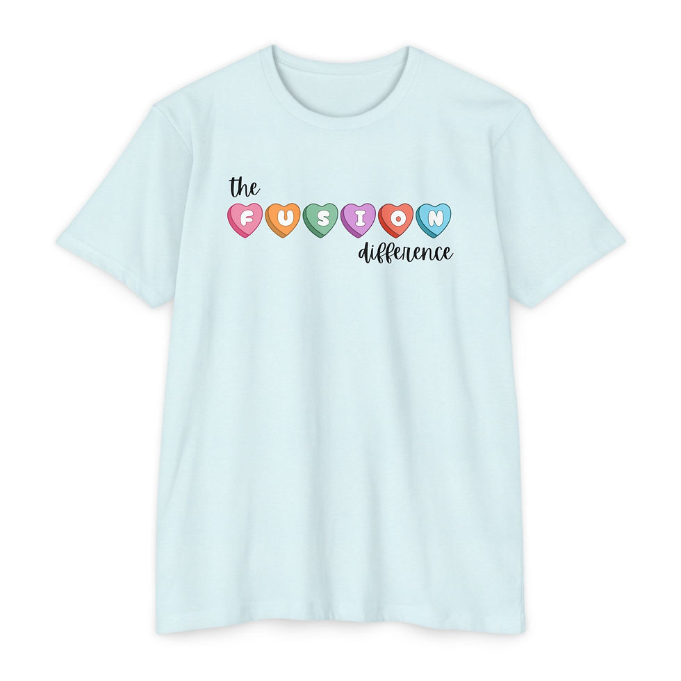Thumbnail: Valentines 5 - The Fusion Difference Candy Heart Unisex Next Level Tee