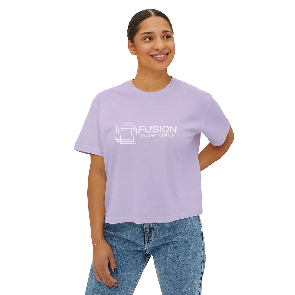 Thumbnail: FTC - All White Logo Women's Semi-Cropped Boxy Comfort Colors Tee