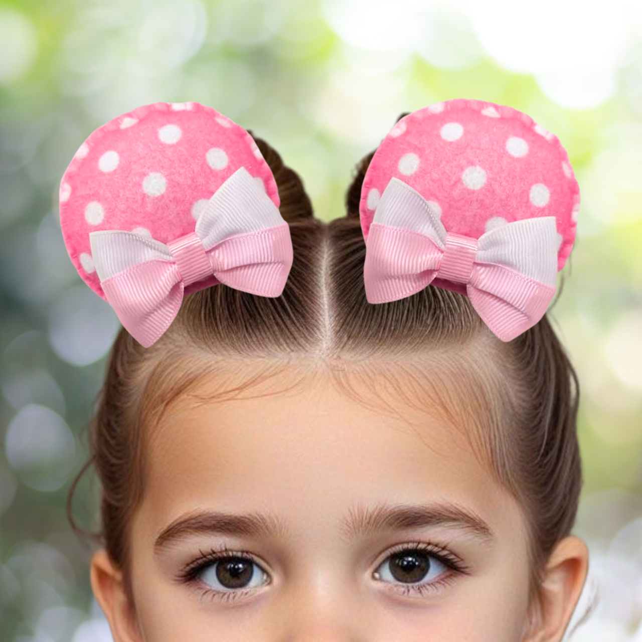 Pink Clip On Ears with unique, design. Perfect for the parks days, to wear without a headache, and comfort.