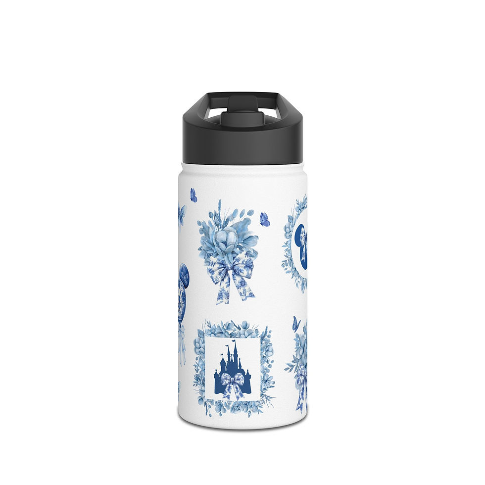 Blue Coquette 12 oz Stainless Steel Water Bottle