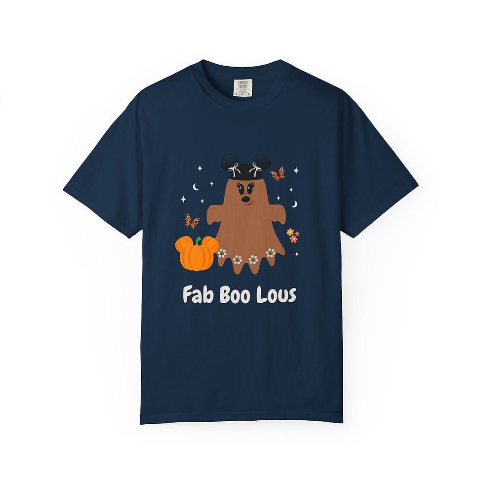 Thumbnail: Fab Boo Lous Tee Shirt with unique, design. Perfect to wear at parks, combining style, and comfort.