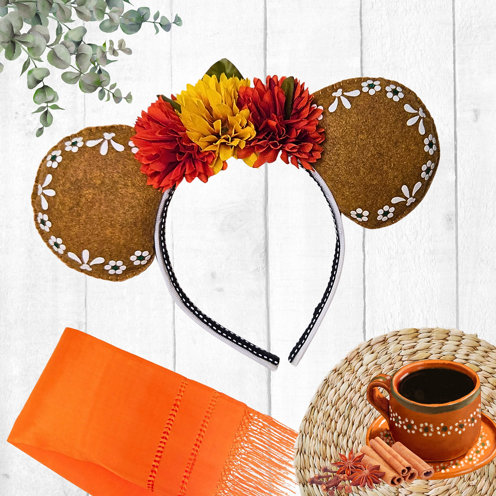 Mexican Cantarito Ears with unique design. Perfect for theme park days, collectors, and fans combining style, and comfort. E