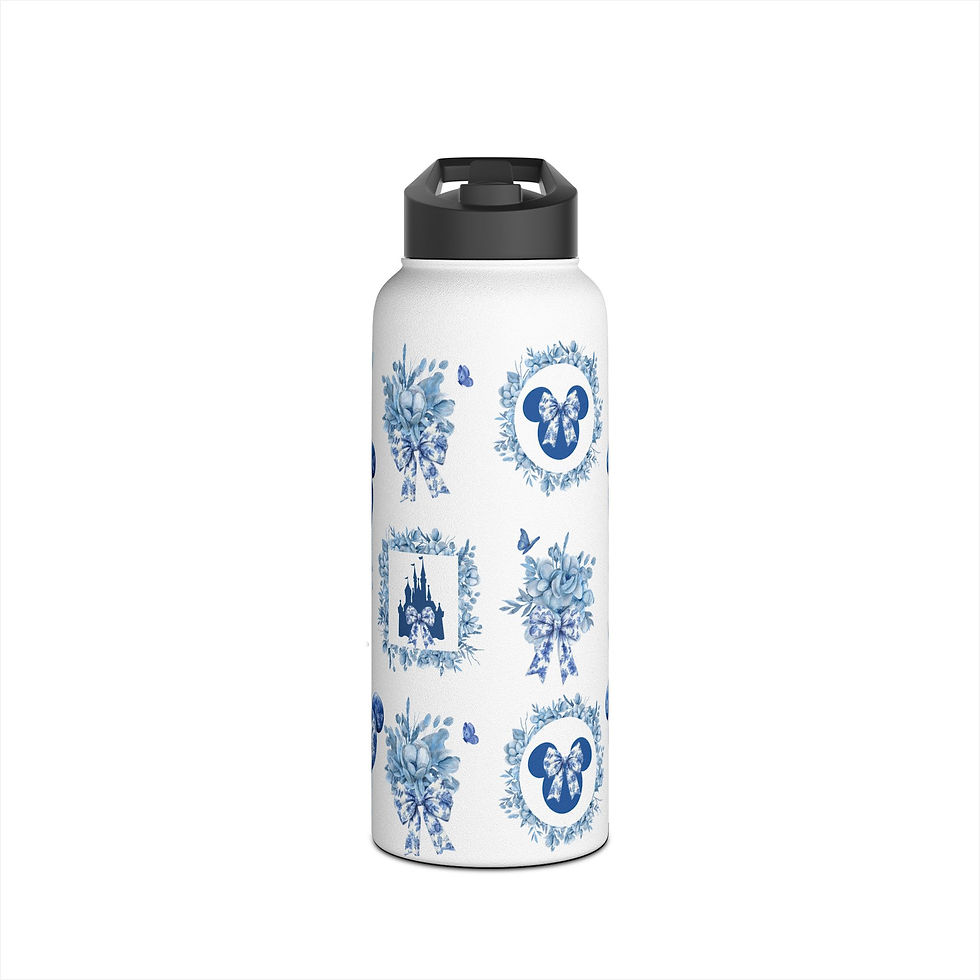 Blue Coquette 32 oz Stainless Steel Water Bottle
