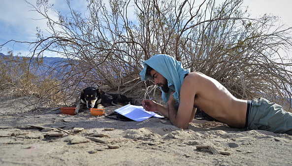 Writing my travel diaries, Death Valley, California