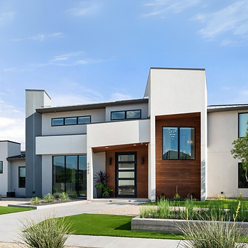 Front view of 5005 117th Street, a stunning 4-bedroom, 5-bath custom contemporary parade home in Oakmont Estates—featuring over 4,300 square feet of luxury living with a resort-style pool, spa-like primary suite, chef’s kitchen, and sleek indoor-outdoor design. Listed by Lainie Eilenberger, top Lubbock and West Texas Realtor with Key and Slate Real Estate Group at Keller Williams Realty.