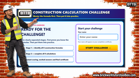 BTTB Construction Calculation Challenge (Formulas)