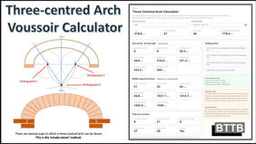 BTTB Three Centred Arch Voussoir Calculator (Span only model)