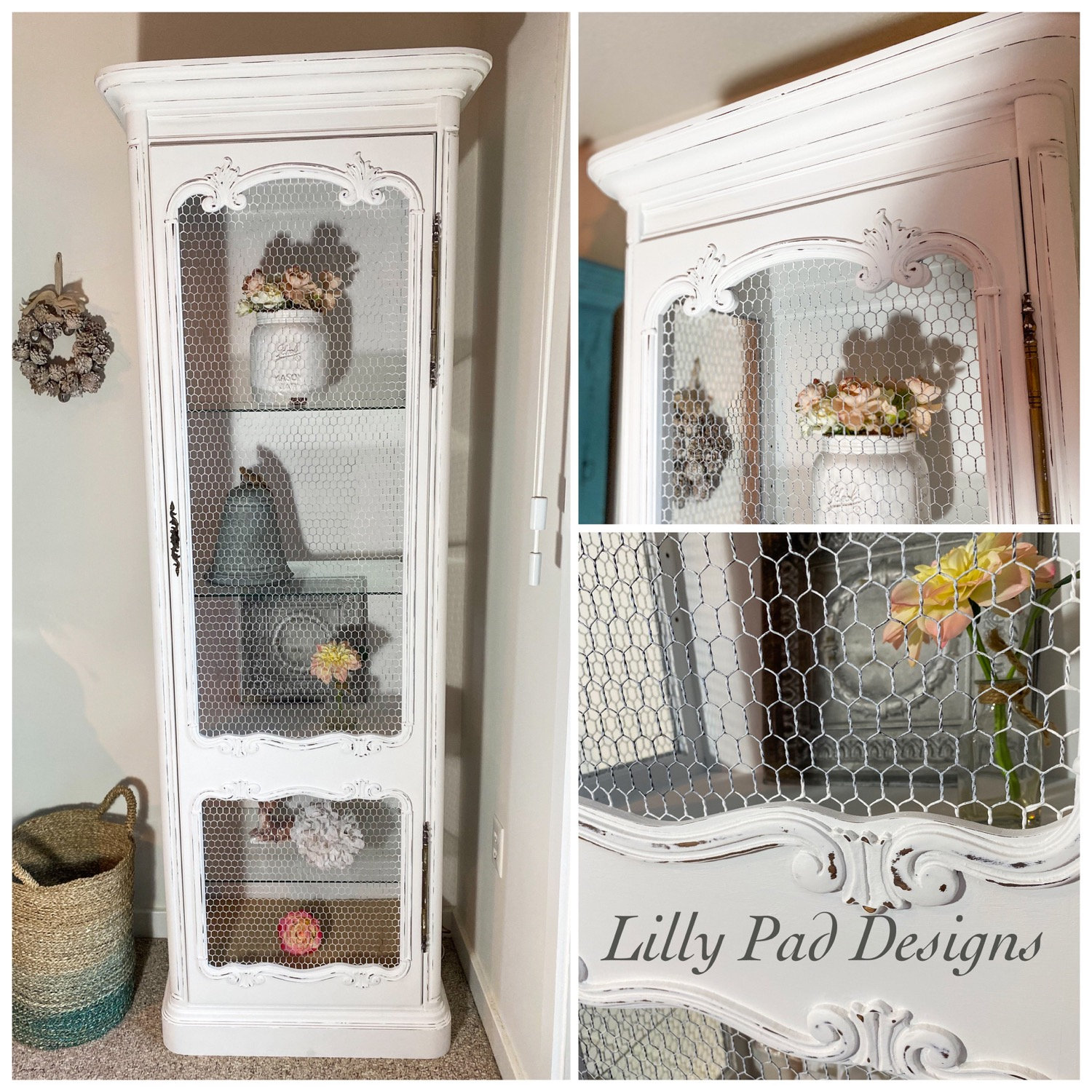 French Country Curio Cabinet Lillypaddesigns