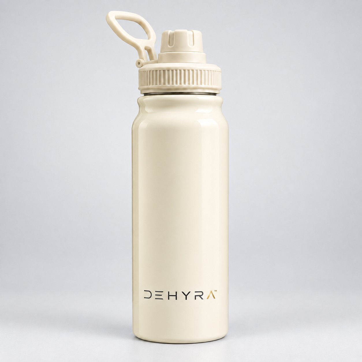 DEHYRA Spectra 800ml Cream bottle front view with carry-loop lid