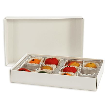 White Rectangular Box Bottom Half Pound Single Layer