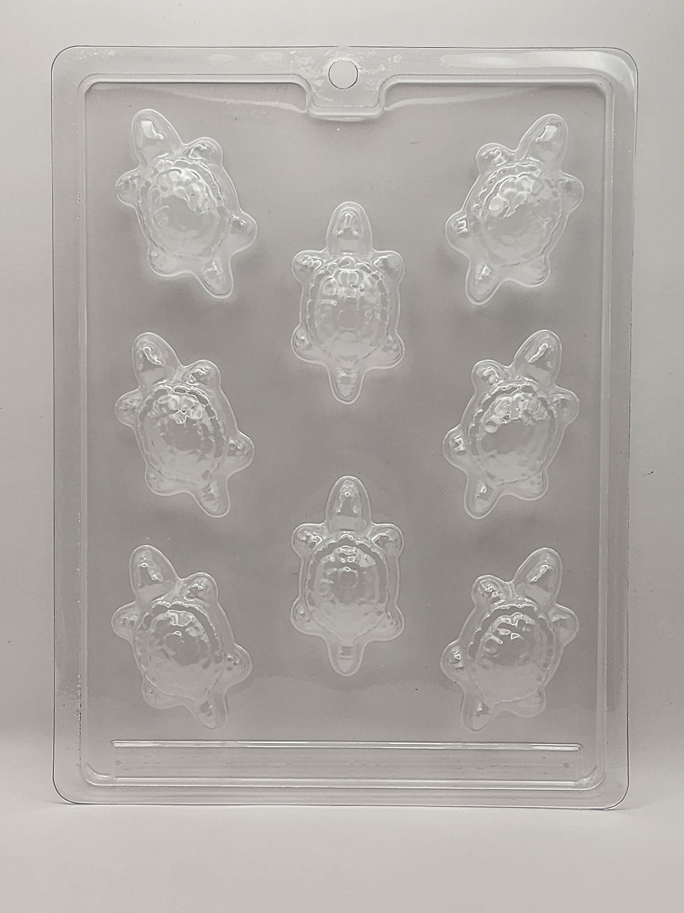 chocolate mold with eight turtles