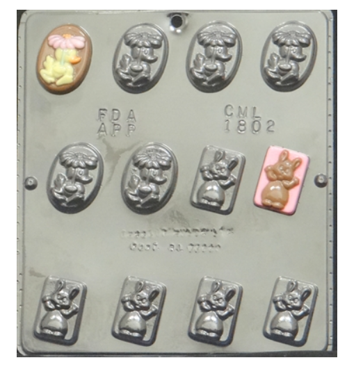 Bunny and Flowers Mold