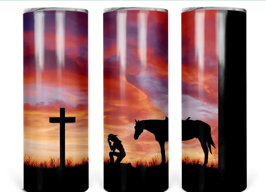 Cowgirl Kneeling at the Cross