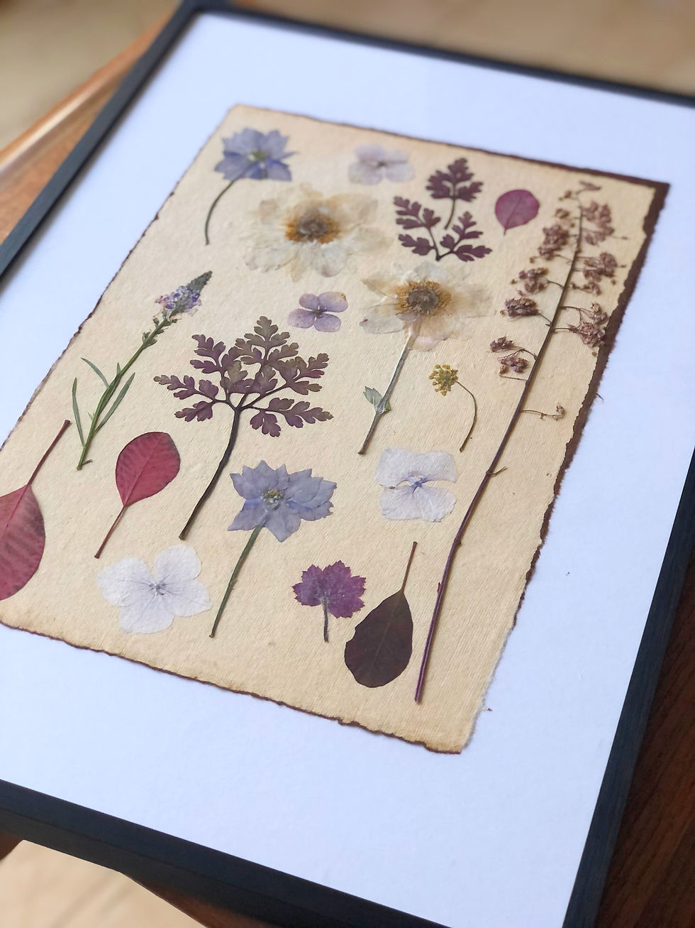 Thumbnail: 'September Garden' Pressed Flower Art
