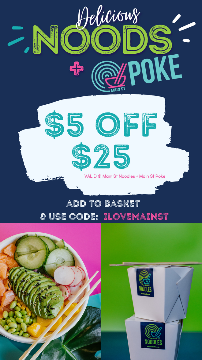 We've FIXED THE CODE 5 OFF NOODLES + POKE! 🎁⚡🌟 Main Street Noodles