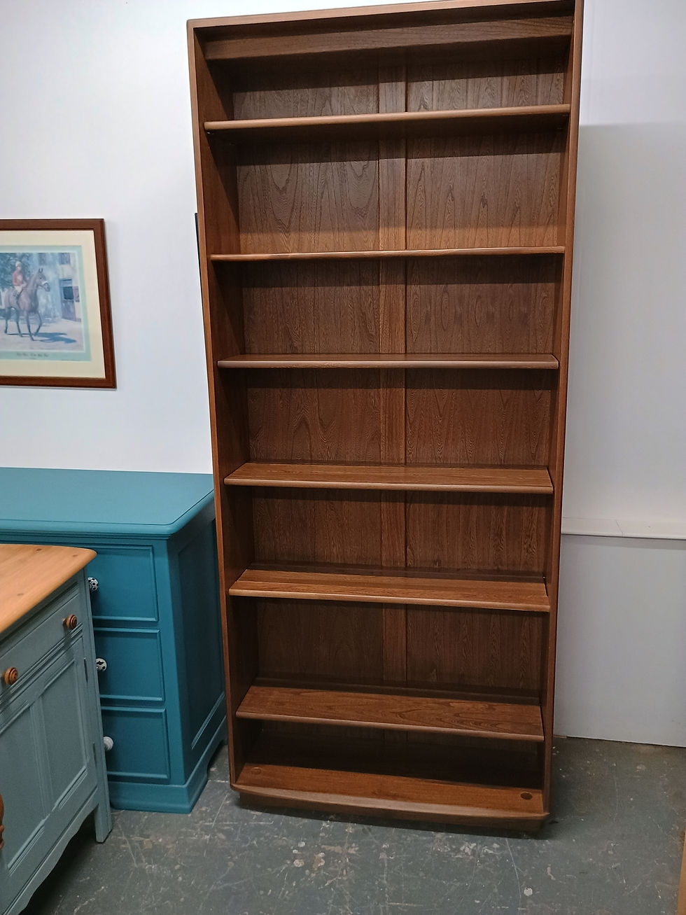 Ercol Windsor Tall 7 Tier Open Bookshelf Bookcase