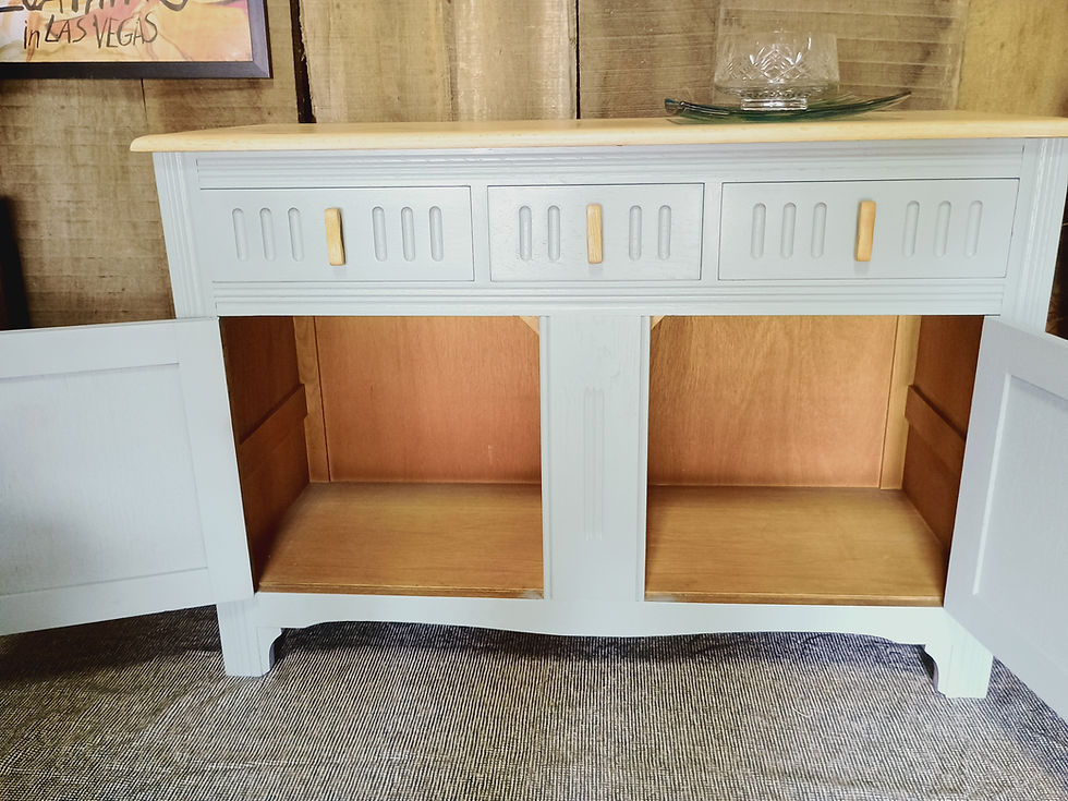 Thumbnail: Beautiful Hand Painted Vintage Dresser Sideboard