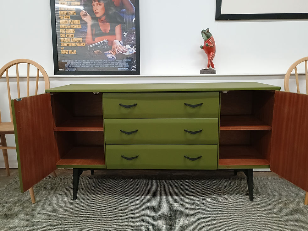 Mid Century Meredew Painted Chest Of Drawers Sideboard