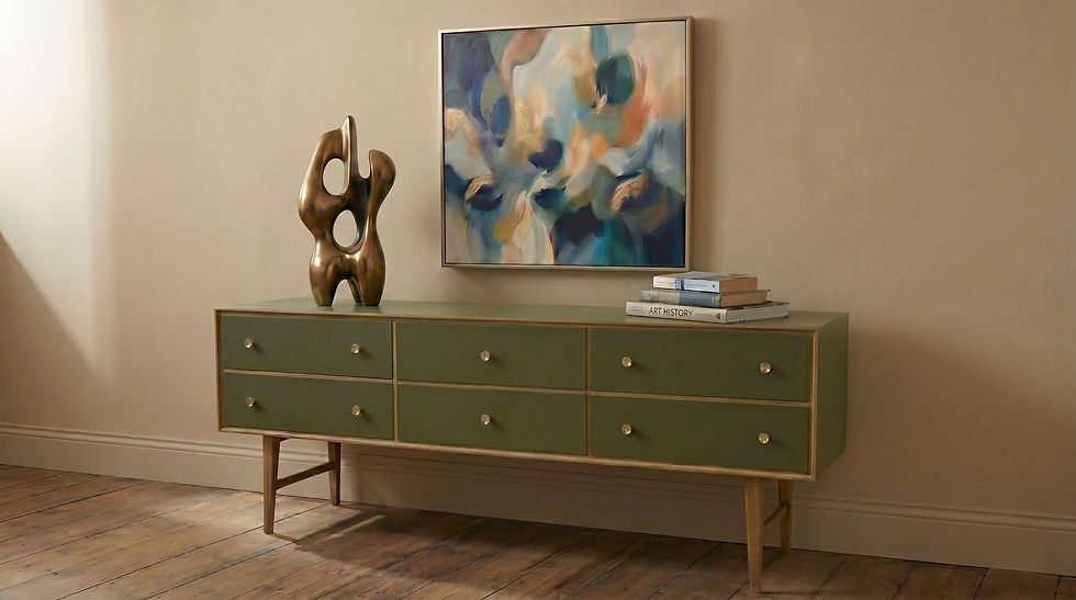 Thumbnail: Mid Century Meredew Painted Chest Of Drawers Sideboard