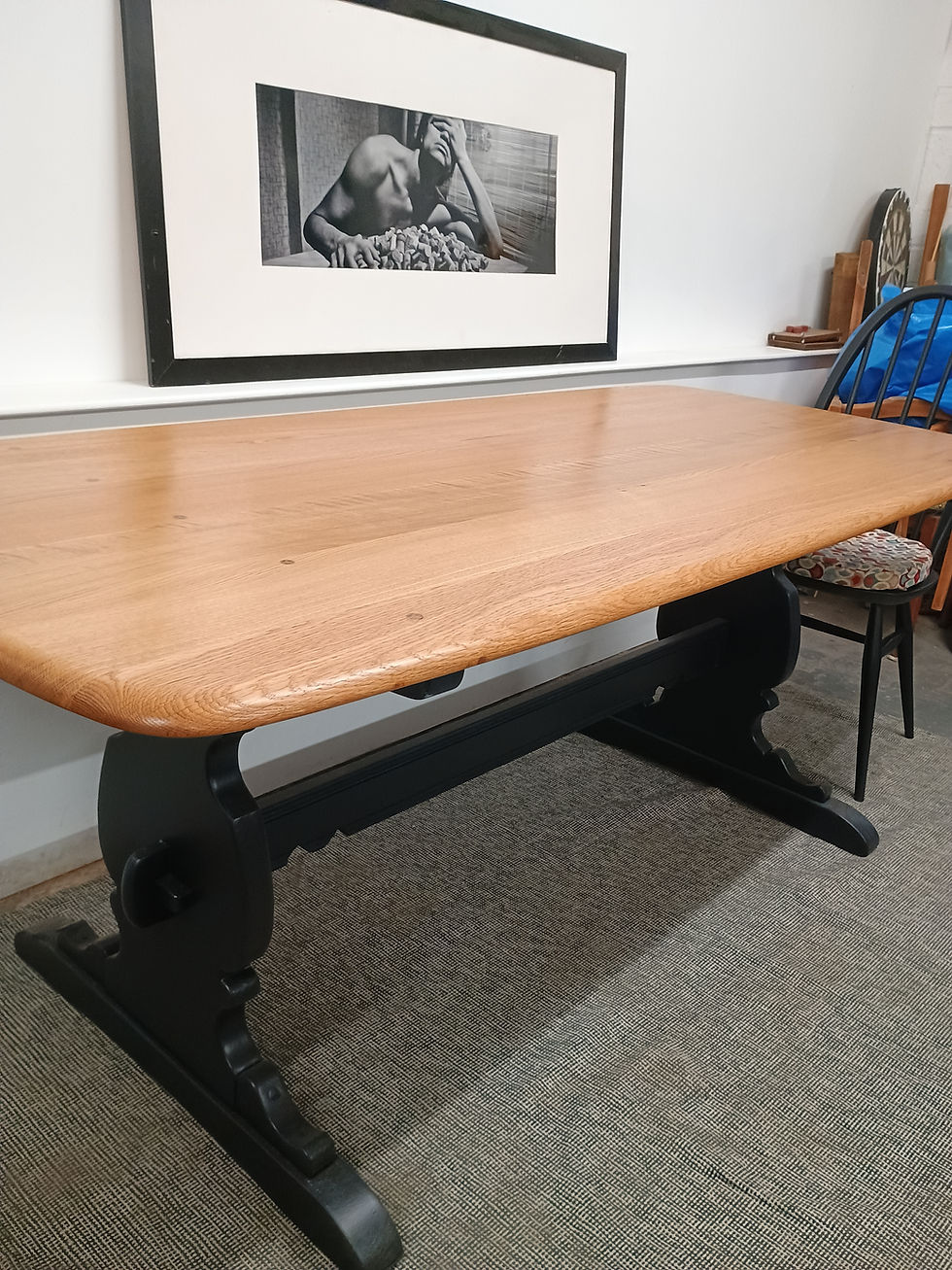 Painted Large Refectory Table