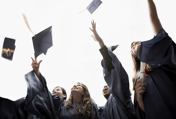 Graduates Toss Caps