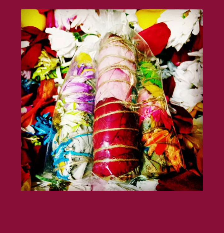 4x White Sage Floral Smudge Bundle (3)