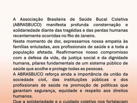 Nota de solidariedade