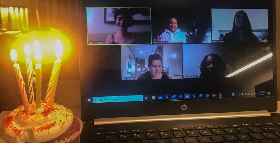 A Humphrey fellow who self-isolated had to celebrate her birthday in a very different way; a new experience.