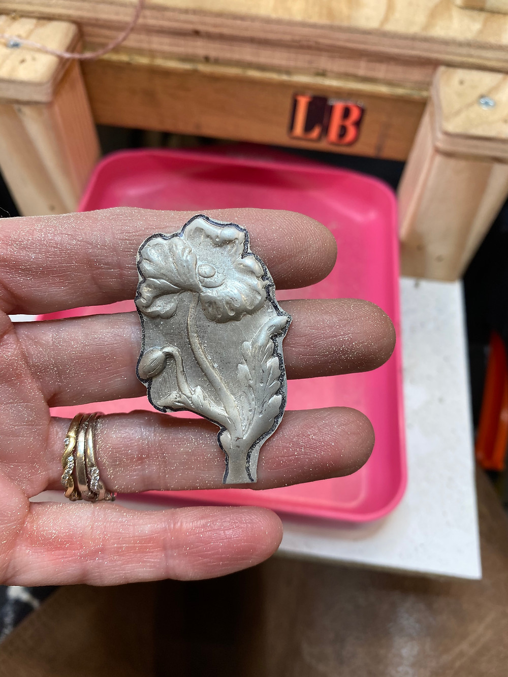 Sterling Silver Poppy Sawed Out