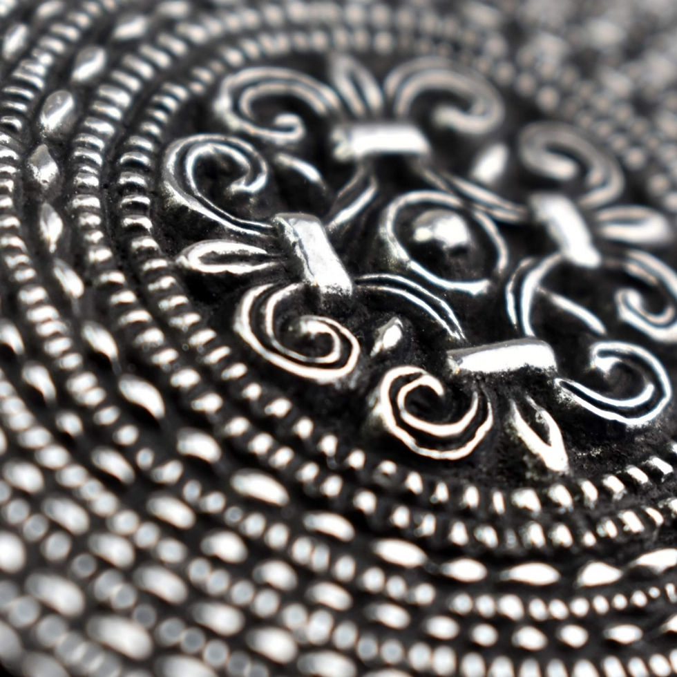 Thumbnail: Large York Disc Pewter Norse Brooch