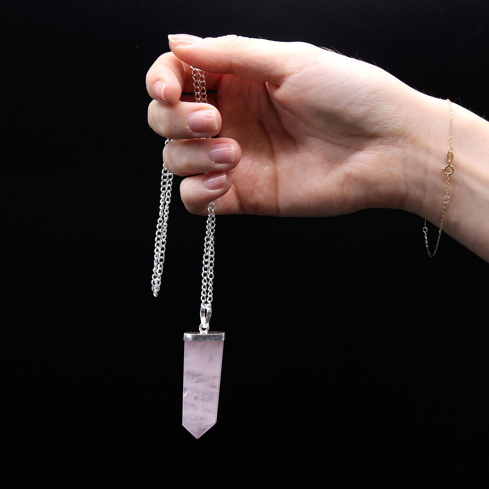 Thumbnail: Gemstone Flat Pencil Pendant - Amethyst