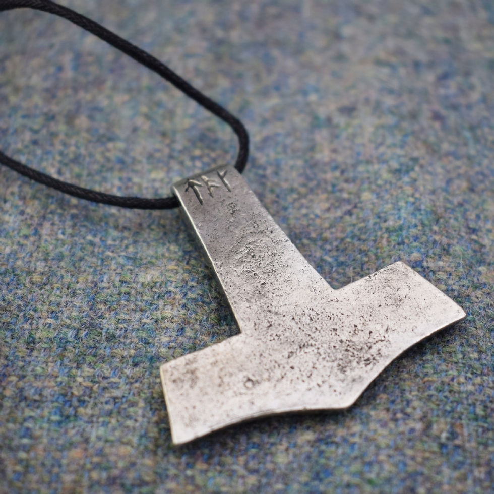 Thumbnail: Faroese Hammer Pewter Norse Pendant
