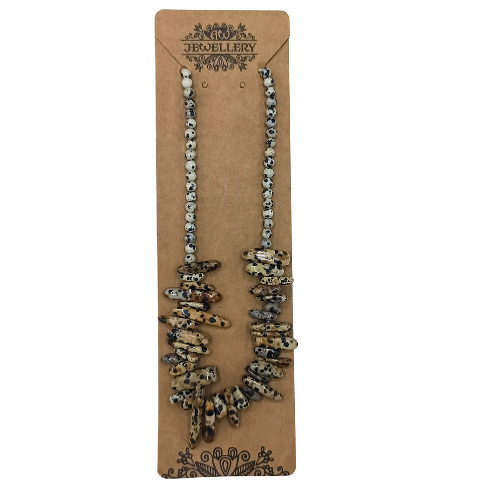 Thumbnail: Longstone Gem Necklace - Dalmatian Stone