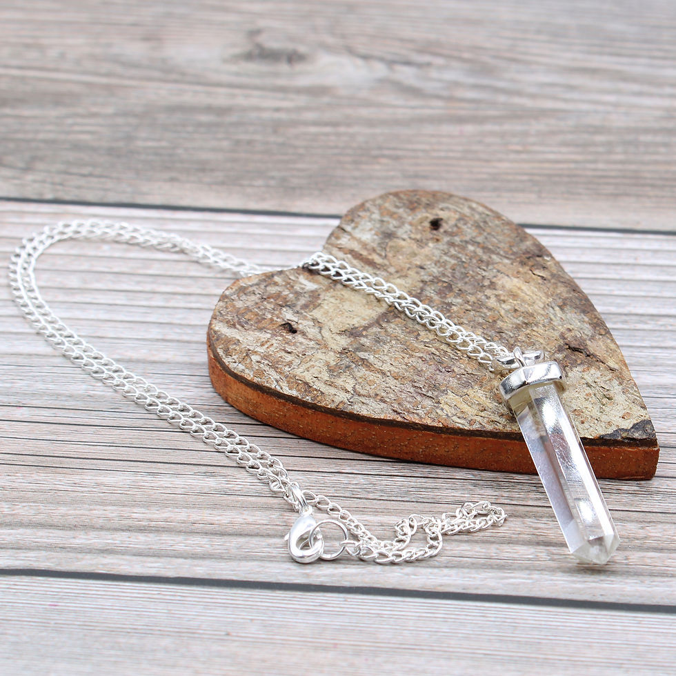 Thumbnail: Gemstone Classic Point Pendant - Rock Quartz