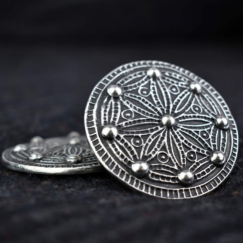 Thumbnail: Medium York Disc Pewter Norse Brooch
