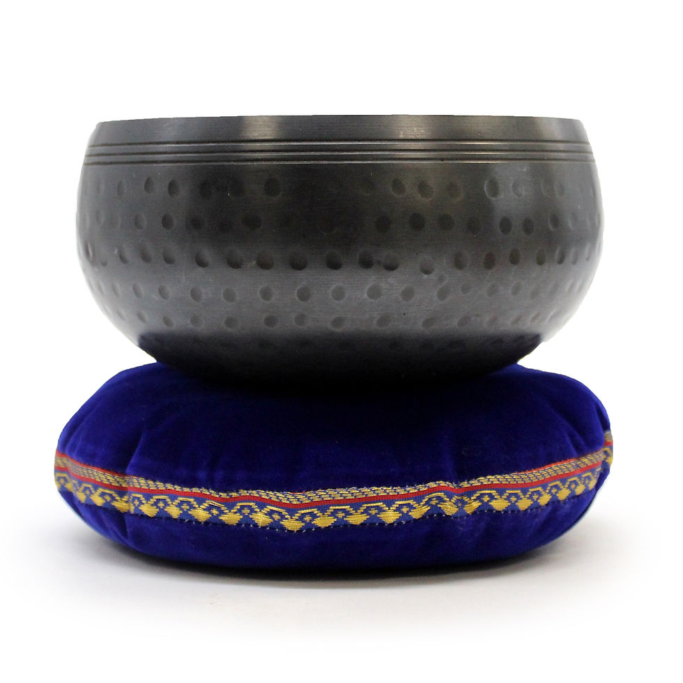 Thumbnail: Singing Bowl Velvet Cushion - 16cm