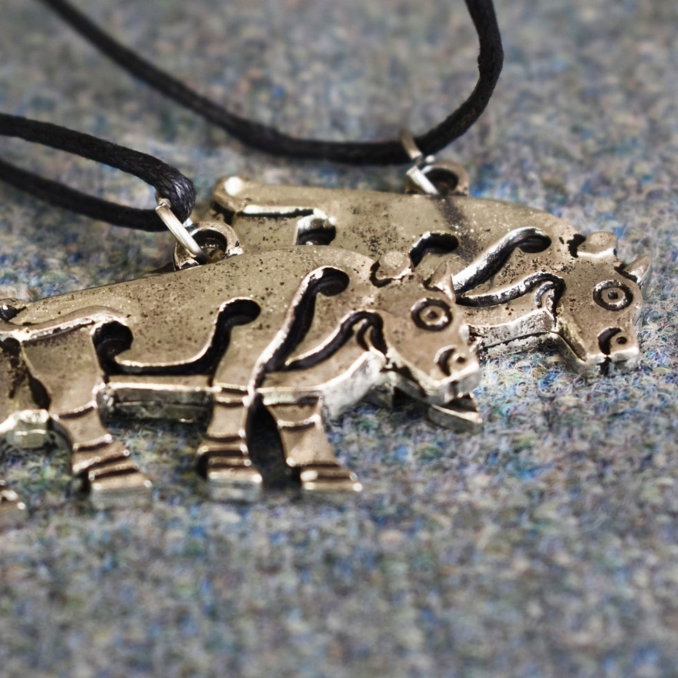 Thumbnail: Burghead Bull Celtic Pewter Pendant