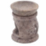 Thumbnail: Small Soapstone Oil Burner 8cm - Three Moon Pentagon