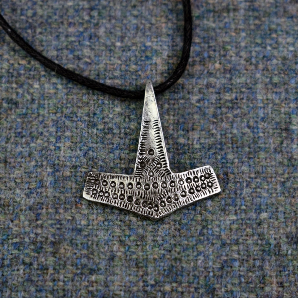 Hammered Hammer Pewter Norse Pendant
