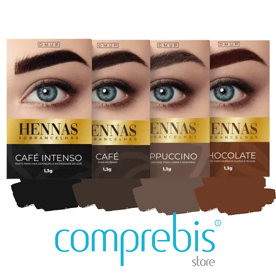 Henna híbrida Dermo Makeup - 1,3g | Comprebis | Osasco