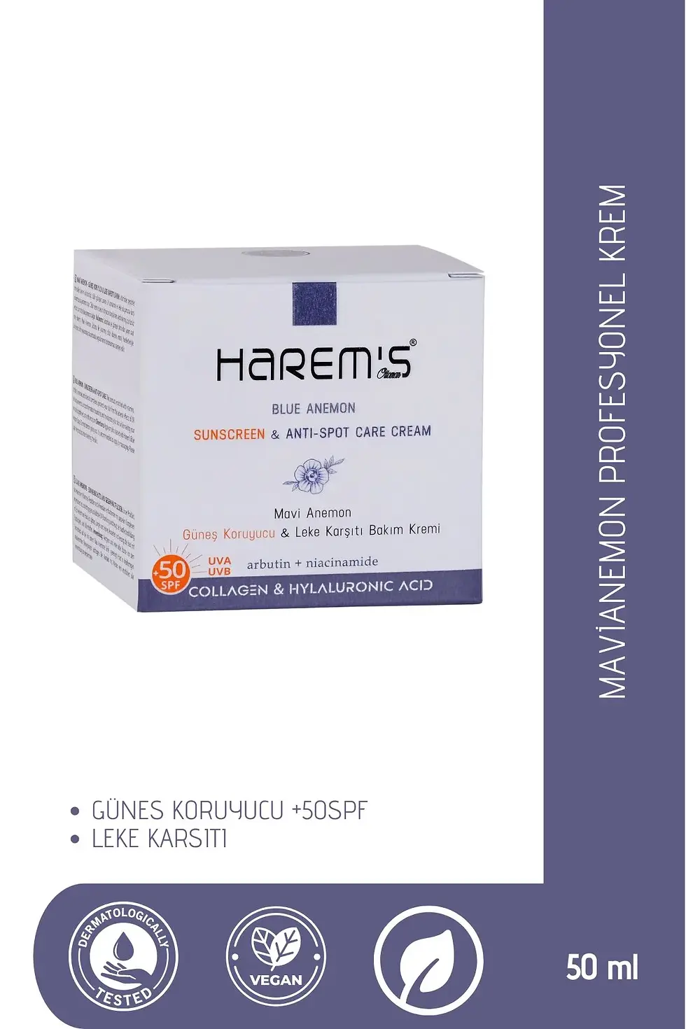 Harem’s Profesyonel Mavianemon Çiçeği Kremi ile Leke Giderici ve Güneş Koruma Çözümü